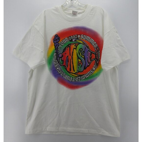 VINTAGE Phish Shirt XL 1997 Summer Tour Maine Great Went Tee 90s USA *